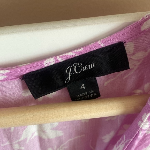 J Crew Ruffle-front mini dress in soft rayon bubblegum floral Size 4 - Picture 8 of 14
